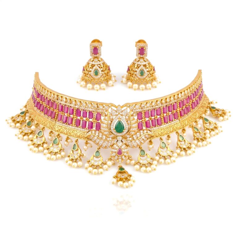 Saaj Manjiri Royal Choker Necklace Set