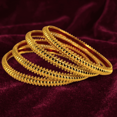 Maharashtrian gold-tone bangles set of 4