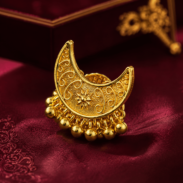 Traditional Maharashtrian Chandra Gold Ring