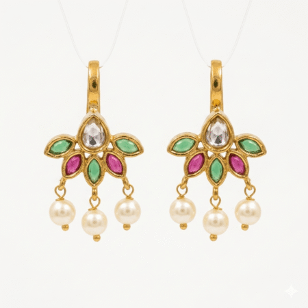 Maharashtrian Floral Bugadi Earrings