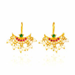 Maharashtrian Chandra Motif Bugadi Earrings